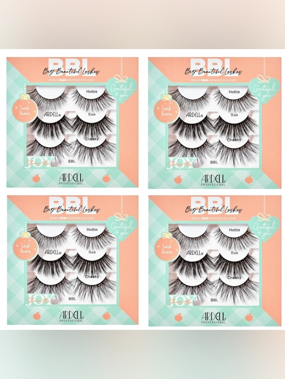 Ardell Big Beautiful Lashes Strip Lash Kit 4 Packs Of 3